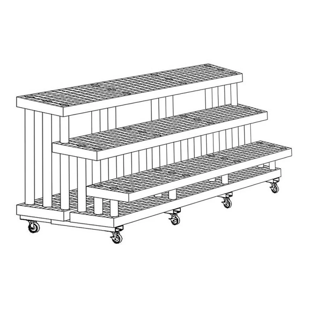 Benchmaster™ 3 Shelf Wall Cart - Image 5