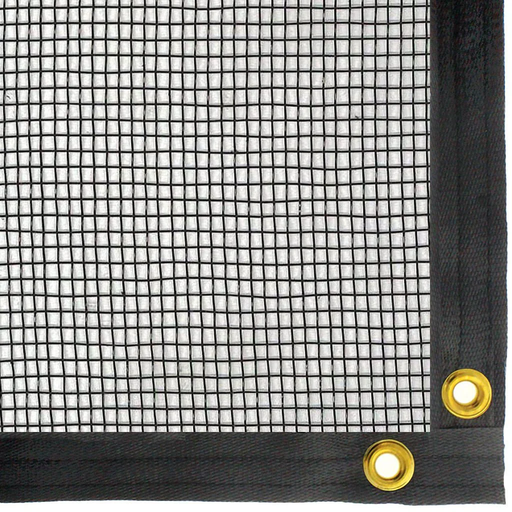 Green-Tek® 30% Black Woven Shade Cloth, Taped and Grommeted Panel