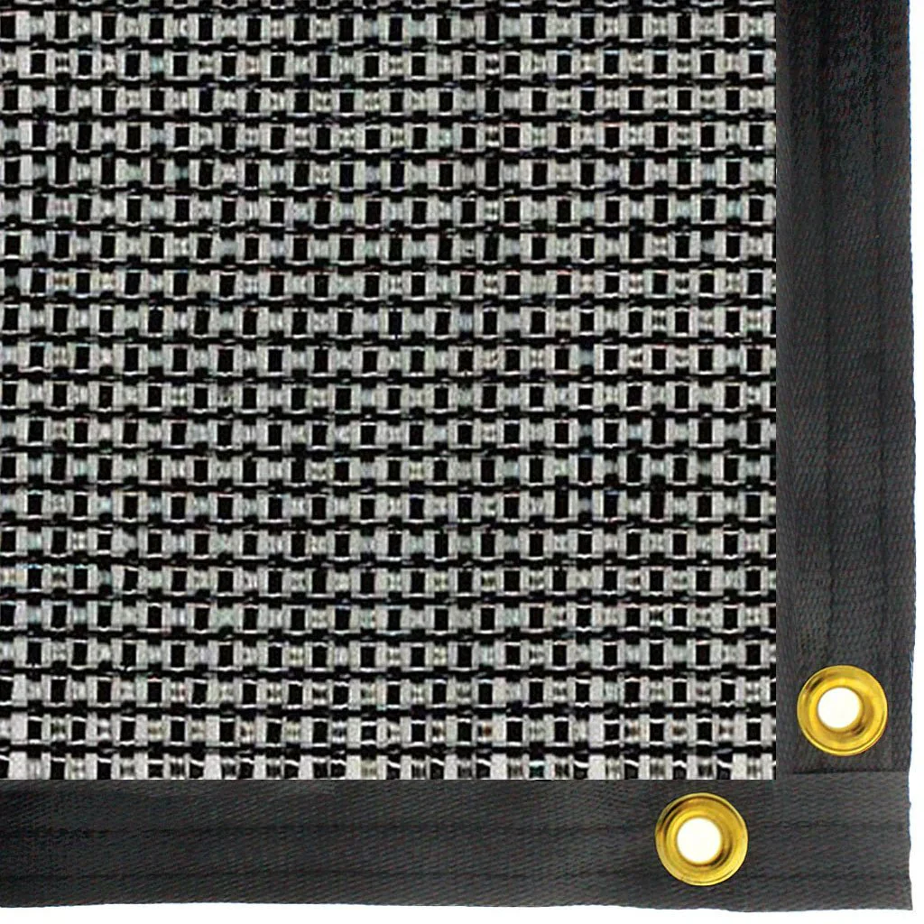 Green-Tek® 63% Black Woven Shade Cloth, Taped and Grommeted Panel