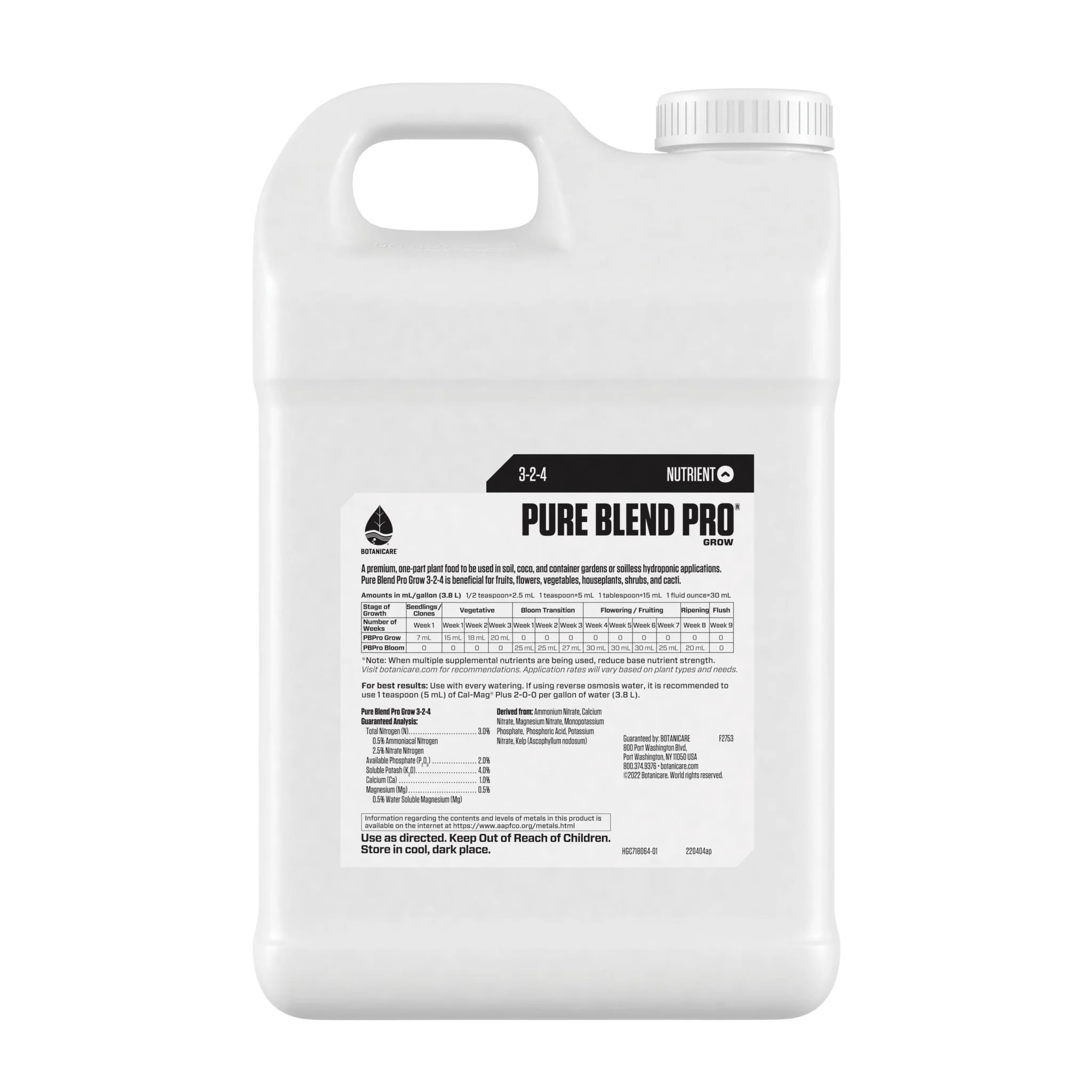 Botanicare® Pure Blend® Pro Grow Formula 3-2-4 - Image 4