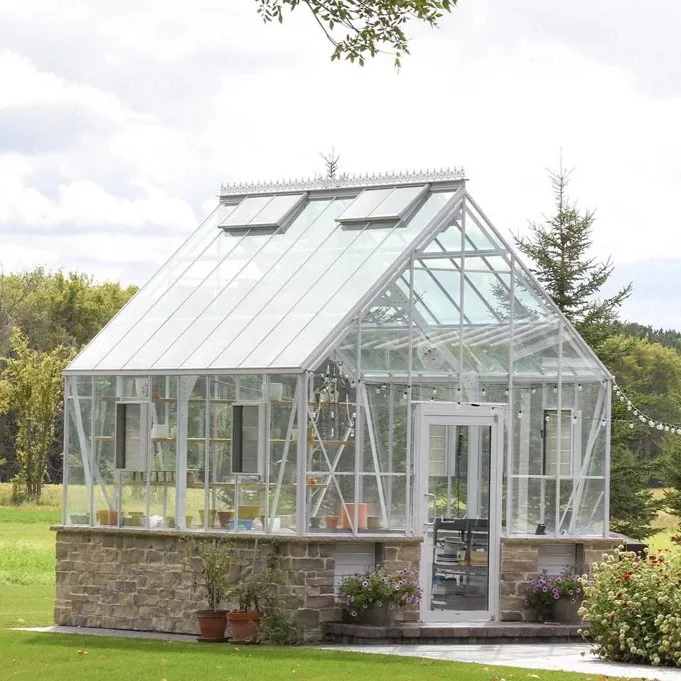 Cape Cod Glass Greenhouse Kit with 3mm Overlaps Tempered Glass Panels and Aluminum Frame - Image 5