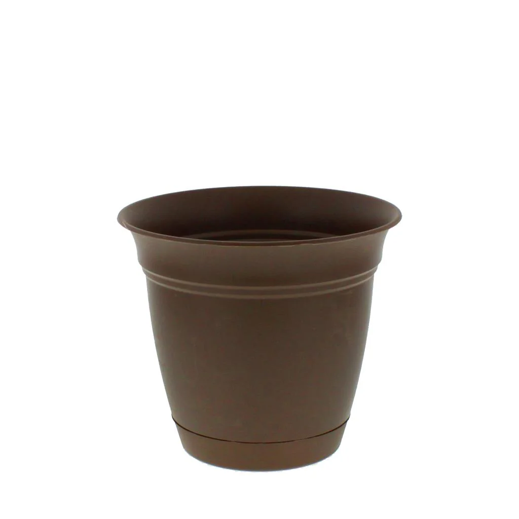 Eclipse Chocolate Planter with Saucer