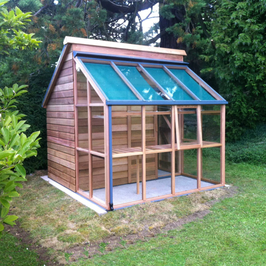 Gabriel Ash Classic Grow & Store Greenhouse Kit with Tempered Glass Panels and Red Cedar Wood Frame - Image 4
