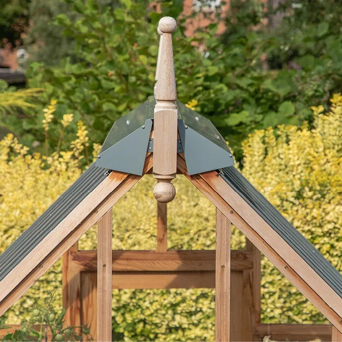 Gabriel Ash Rosemoor Greenhouse Kit 6 x 10 ft. with Tempered Glass Panels Red Cedar Wood Frame and Cold Frame Option - Image 3