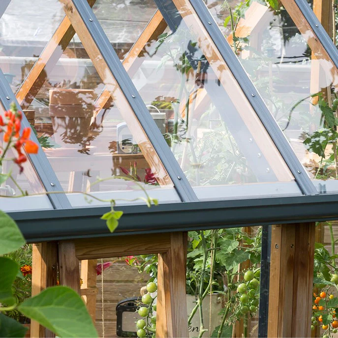 Gabriel Ash Rosemoor Greenhouse Kit 6 x 10 ft. with Tempered Glass Panels Red Cedar Wood Frame and Cold Frame Option - Image 4