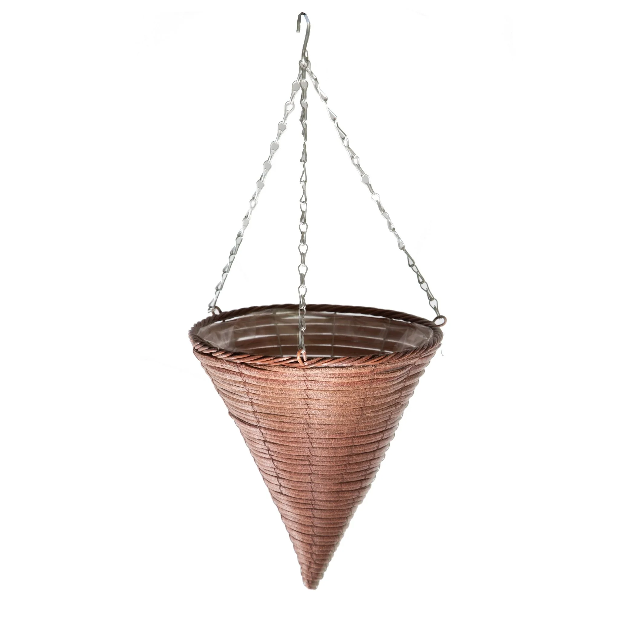 Gardener Select® 12 in. Cone Rattan Hanging Baskets - Image 2