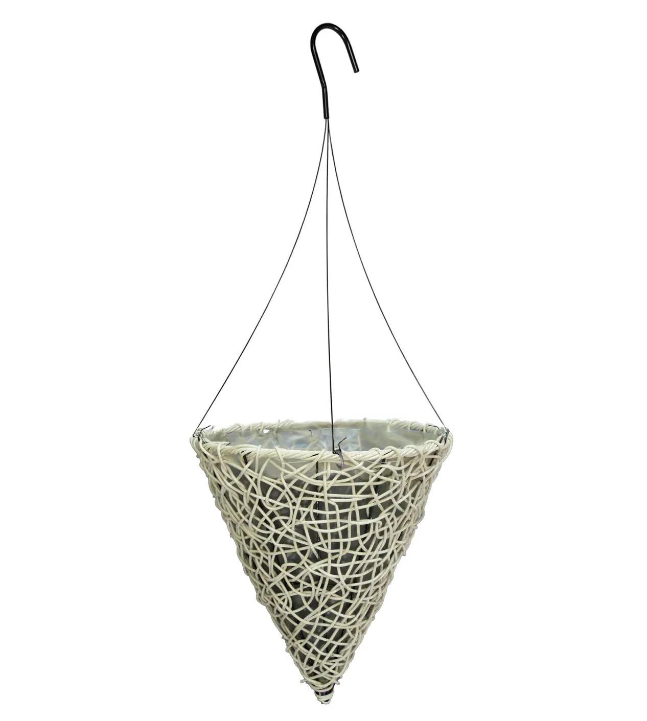 Gardener Select® 14 in. Cone Resin Wicker Hanging Baskets - Image 2