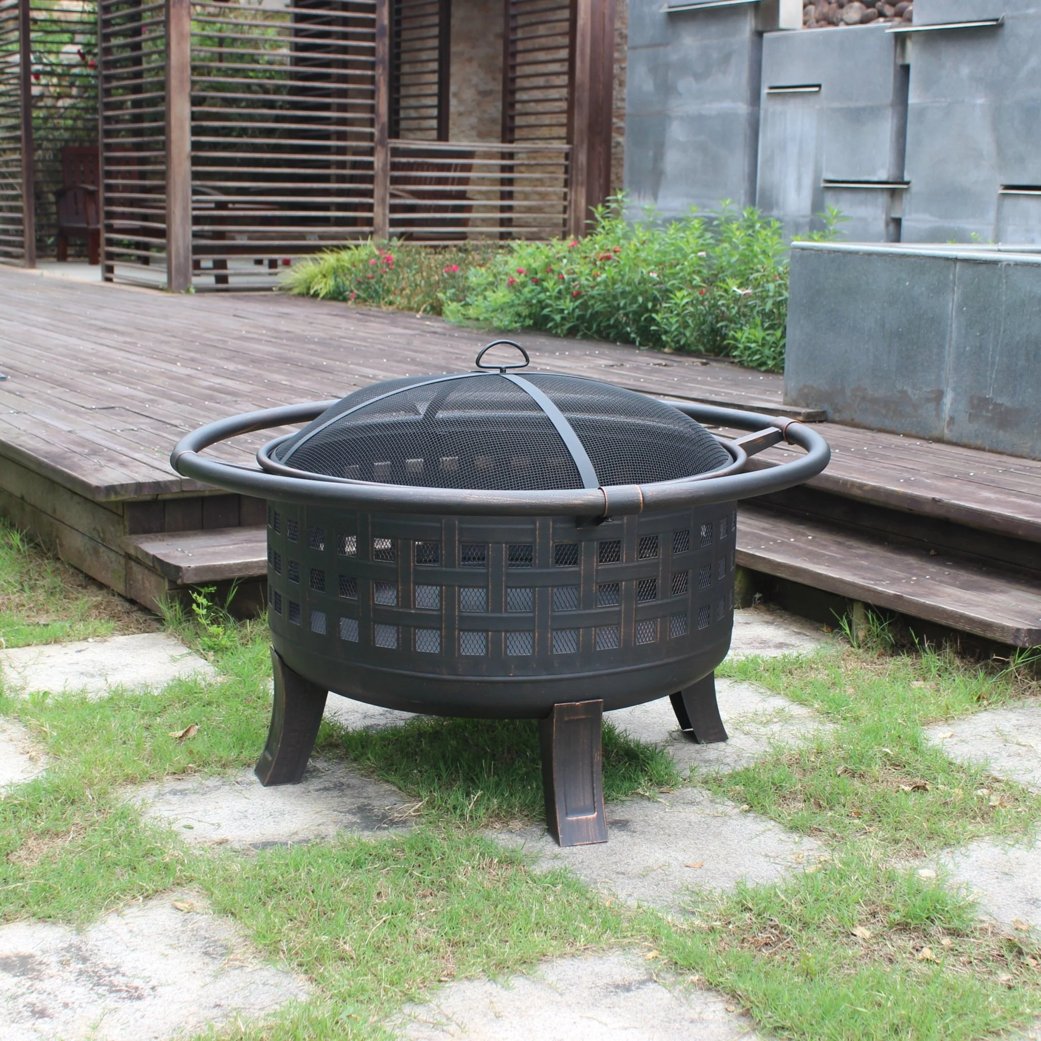 Gardener Select® Open Basket Weave Deep Fire Pit - Image 3
