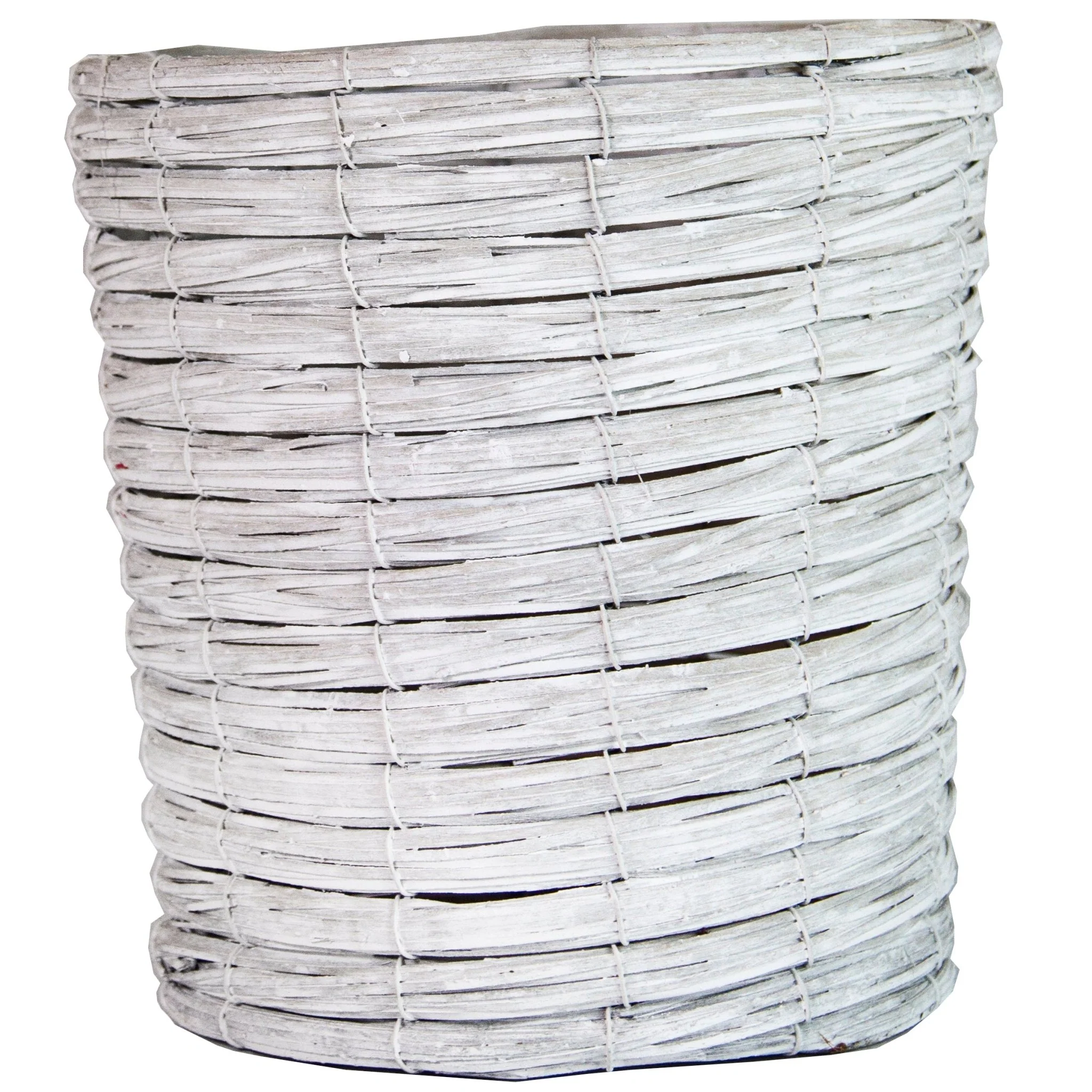 Gardener Select® 7 in. White Wood Weaved Basket with Liner