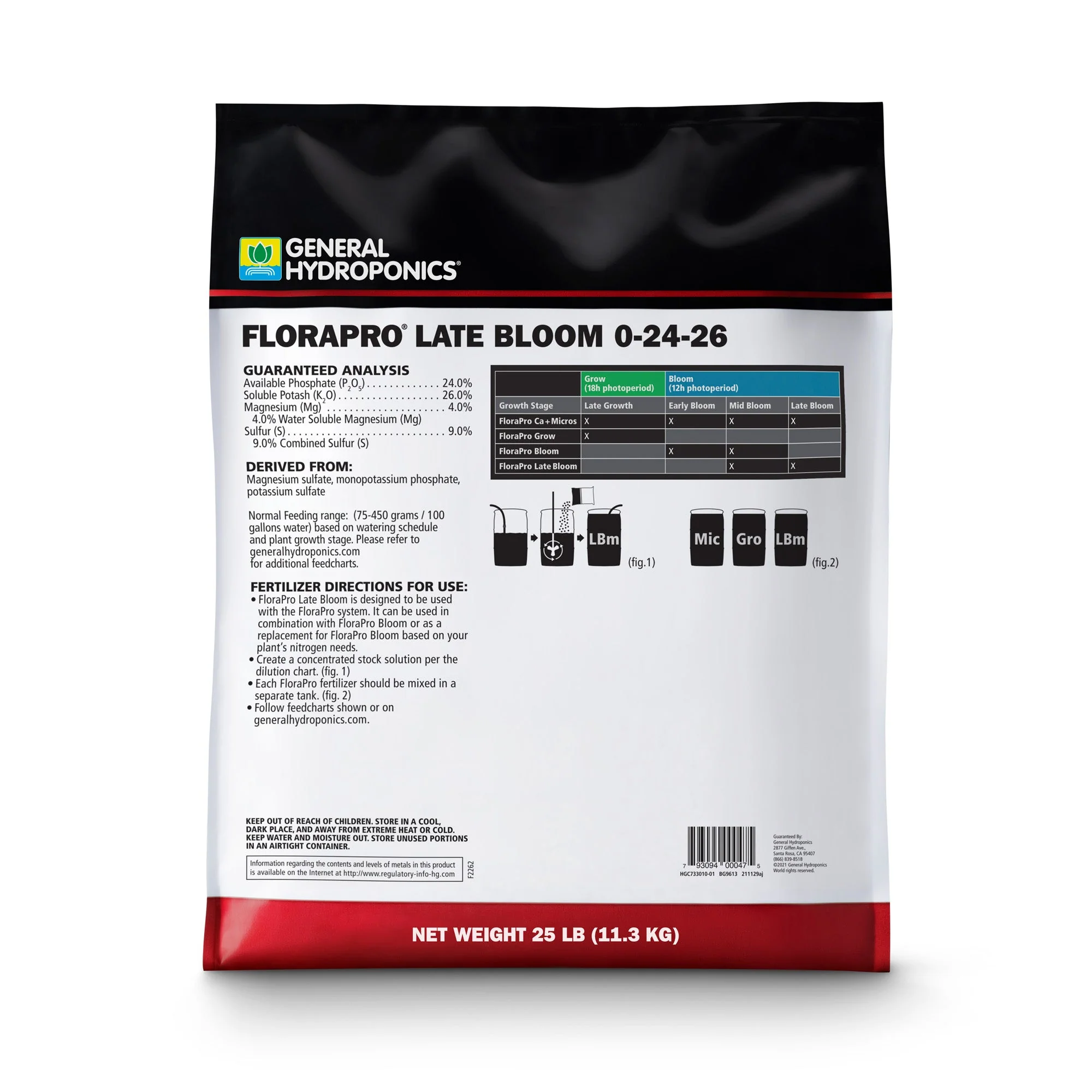 General Hydroponics® FloraPro™ Late Bloom 0-24-26 - Image 3