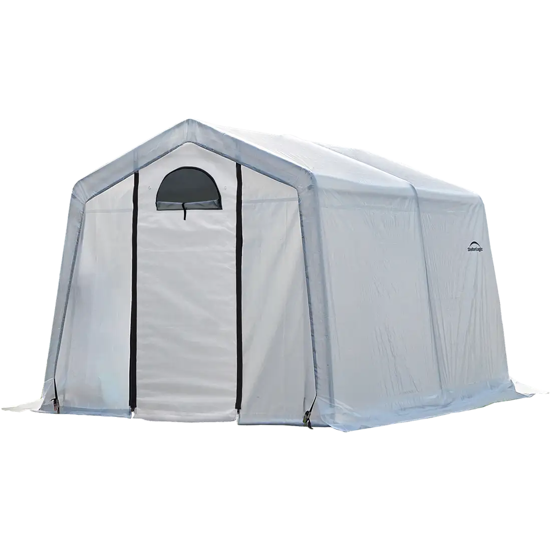 ShelterLogic GrowIT Peak Style DIY Greenhouse Kit 10 x 10 ft. with Triple Layer Translucent Polyethylene Cover and Steel Frame - Image 2