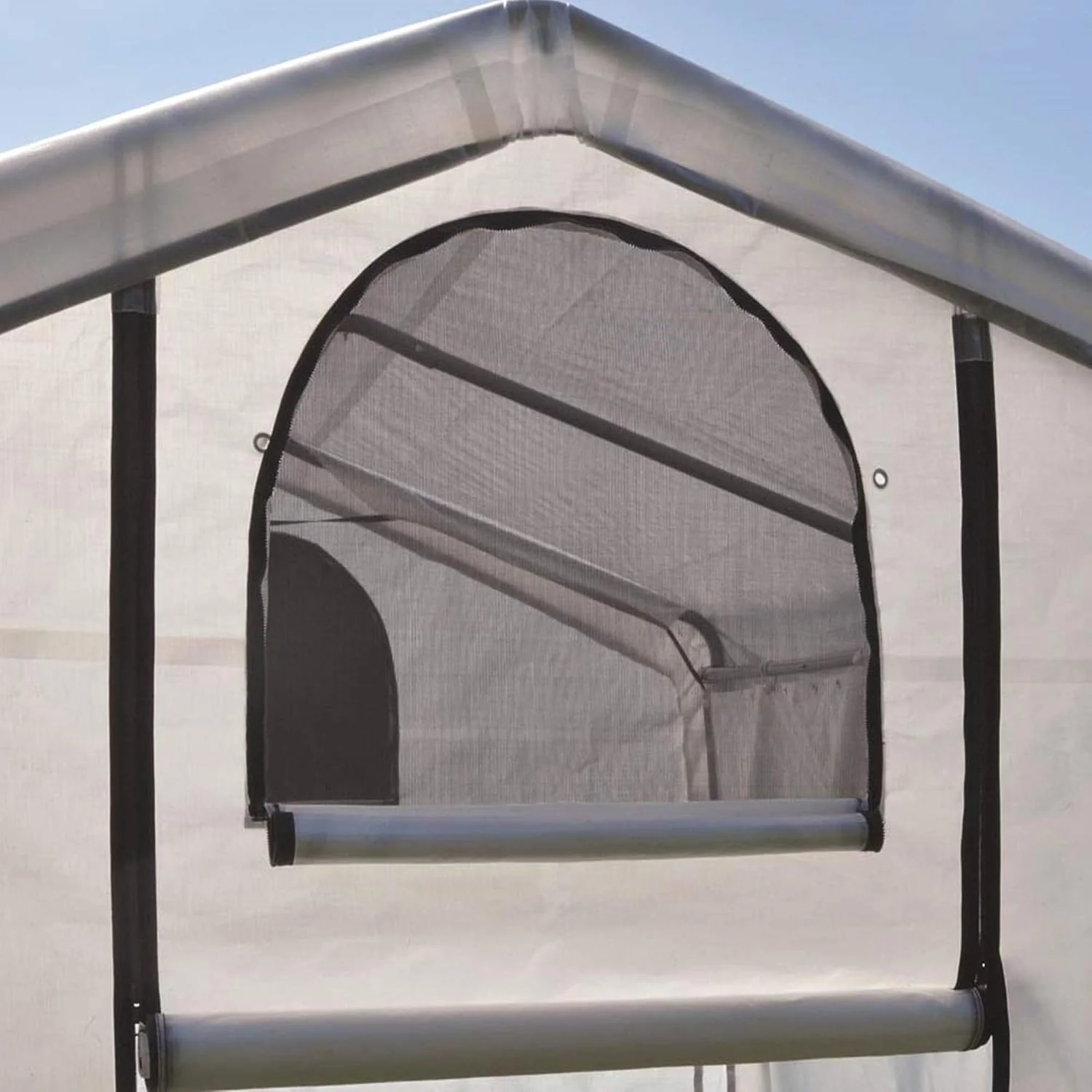 ShelterLogic GrowIT Peak DIY Greenhouse Kit 12 ft. Wide with Translucent Polyethylene Cover and Steel Frame - Image 5