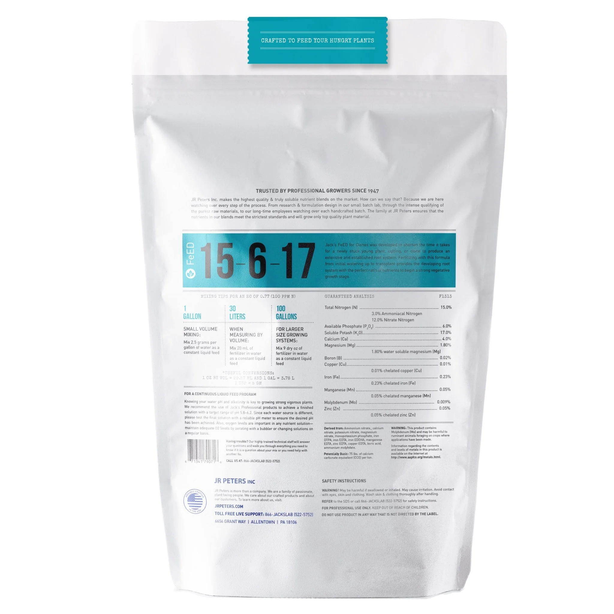 Jack's® Nutrients 15-6-17 Clone Starter - Image 2