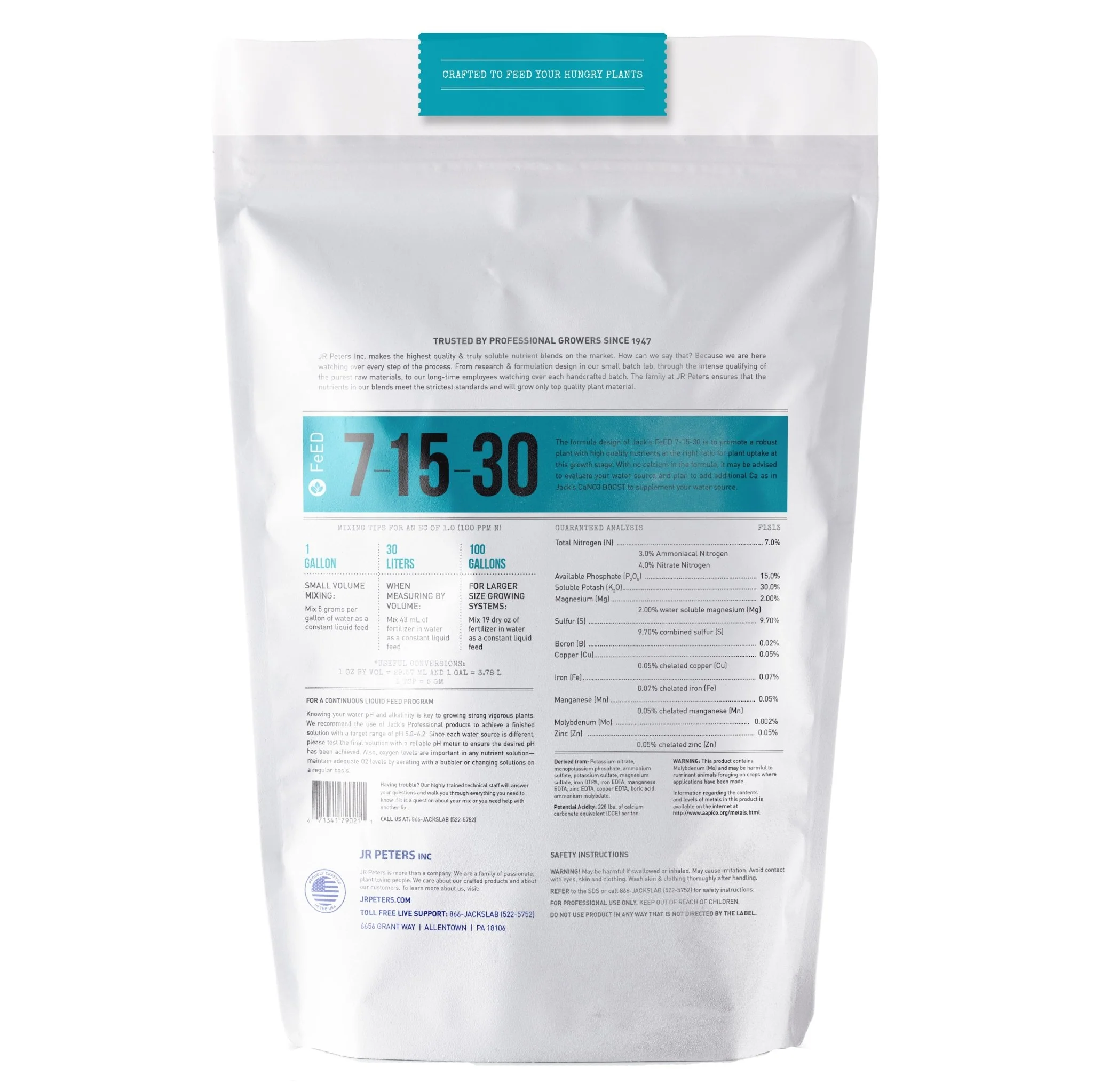 Jack's® Nutrients 7-15-30 Finish Fertilizer - Image 2