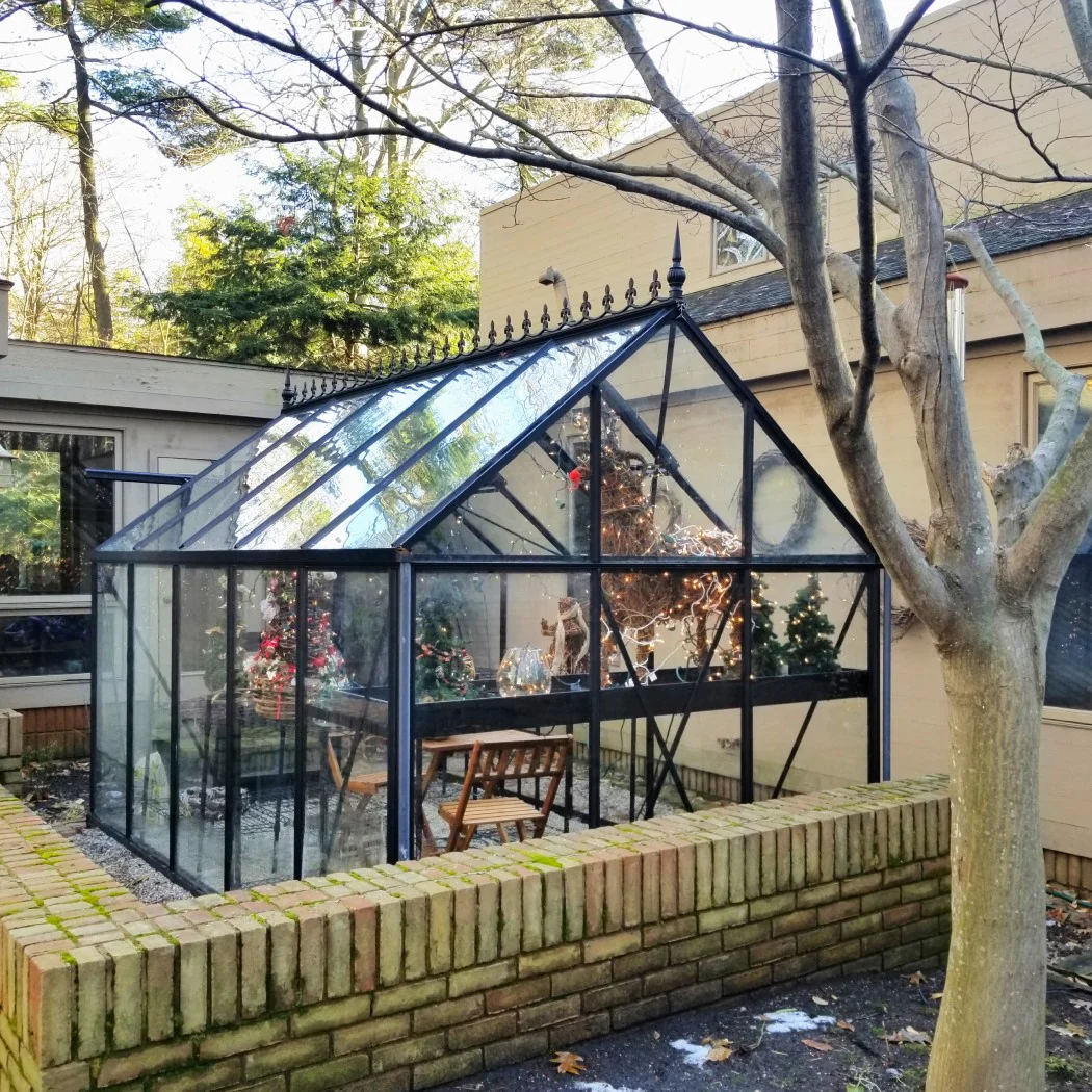 Junior Victorian Greenhouse Kit 7.9 x 12.6 ft. with 4mm Tempered Glass Panels and Aluminum Frame - Image 6