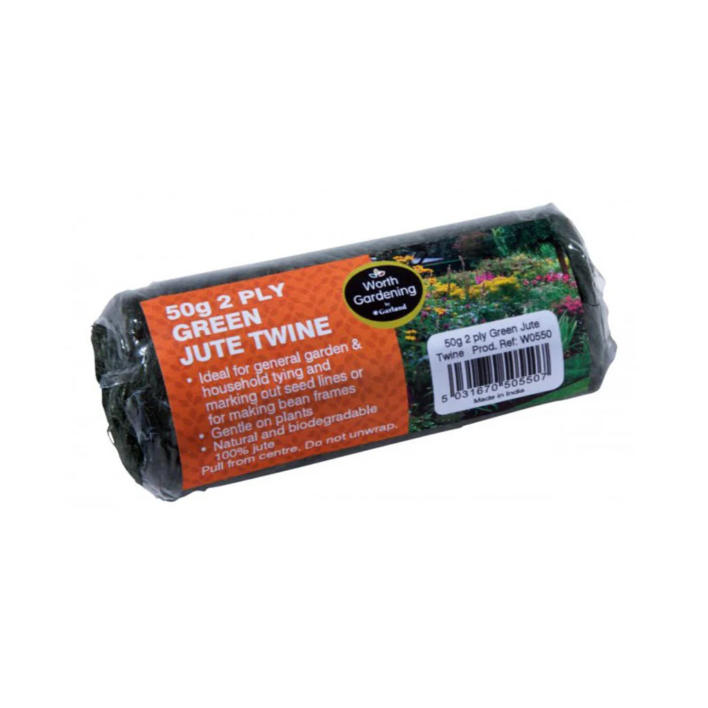 Garland Jute Twine 3 ply green 3.5oz. / 100g roll - Image 2