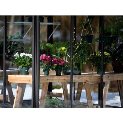 Legacy Greenhouse Kit 8 x 8 ft. with Tempered Glass Sidewalls, 6mm Polycarbonate Roof and Aluminum Frame - Image 5
