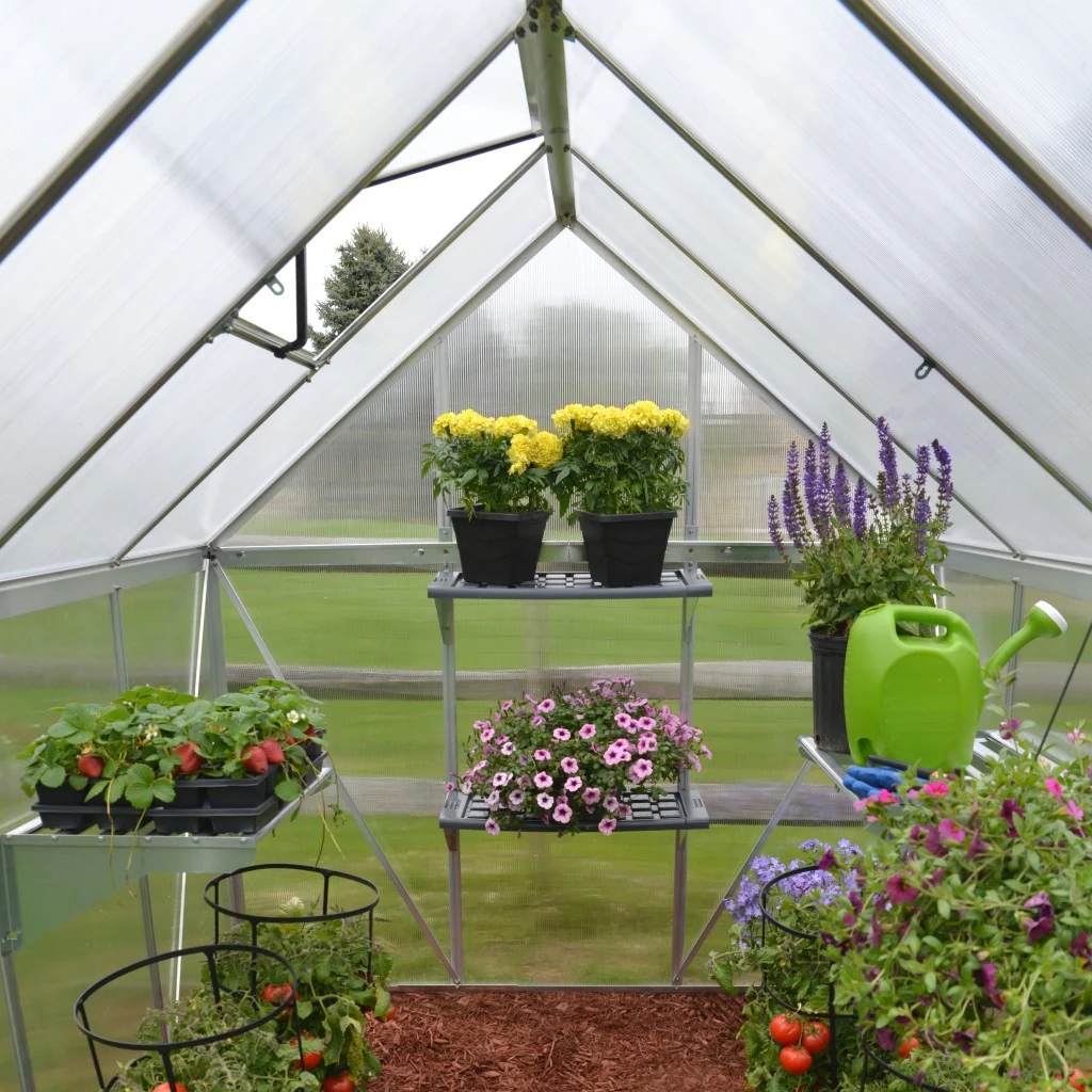 Mythos DIY Greenhouse Kit 6 x 8 ft. with 4mm TwinWall Polycarbonate Panels and Aluminum Frame - Image 2