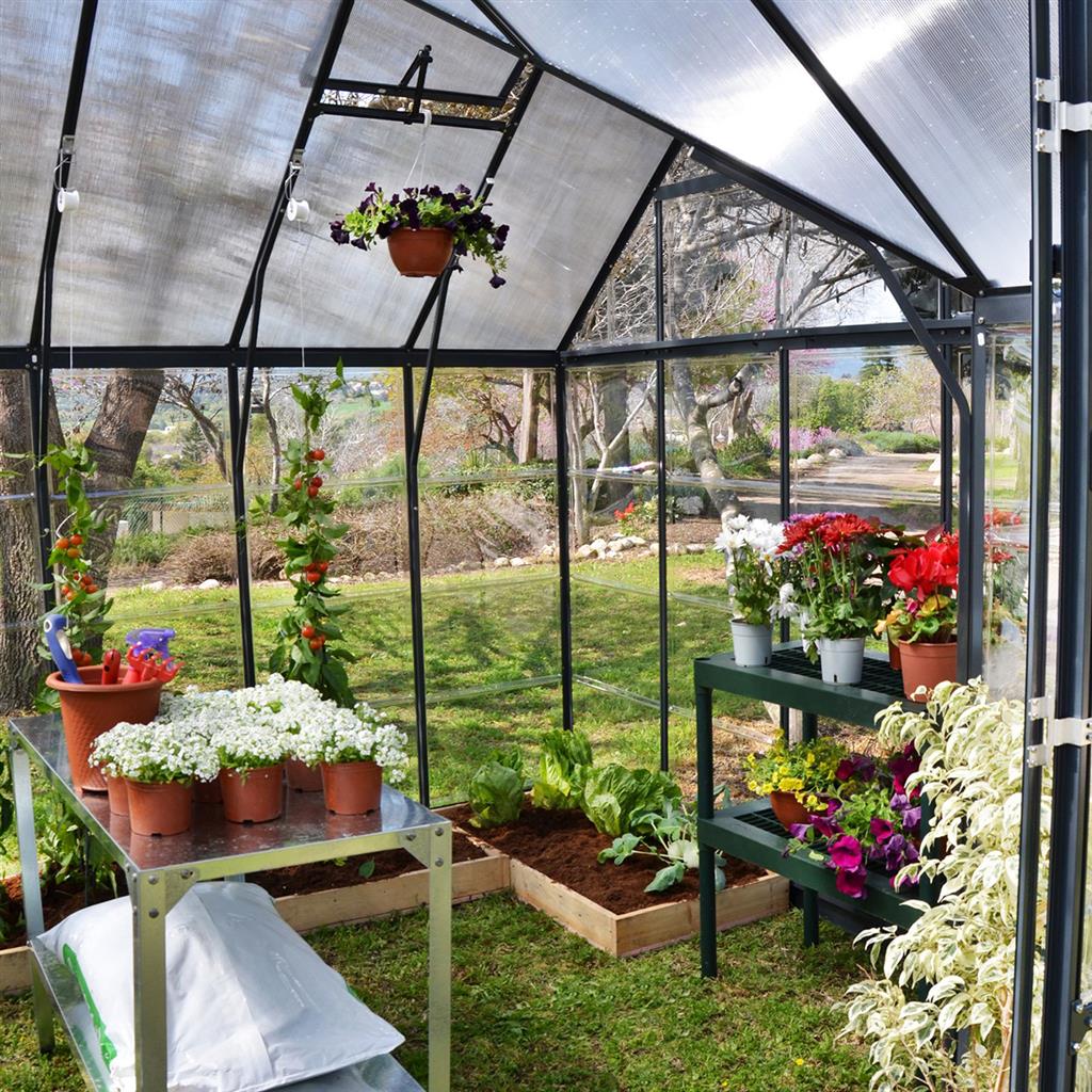 Palram Canopia Garden Chalet DIY Greenhouse Kit 12 x 10 ft. with Polycarbonate Panels and Aluminum Frame - Image 3