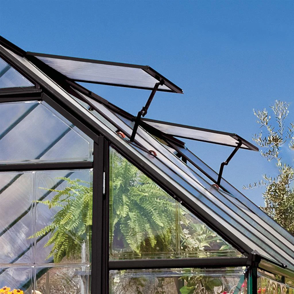 Palram Canopia Garden Chalet DIY Greenhouse Kit 12 x 10 ft. with Polycarbonate Panels and Aluminum Frame - Image 4