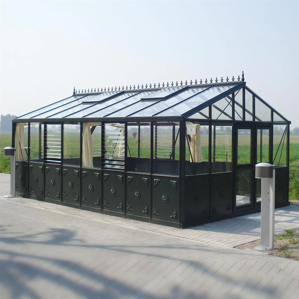 Retro Royal Victorian VI Glass Greenhouse Kit with 4mm Tempered Glass Panels and Aluminum Frame - Image 6