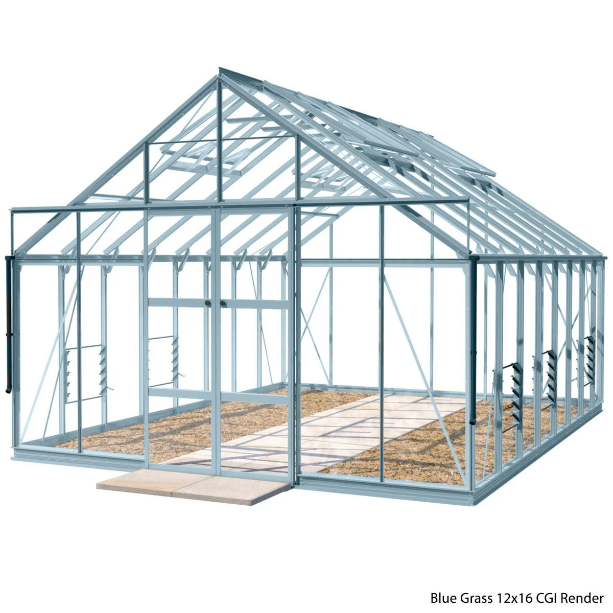 Rhino Premium Greenhouse Kit 12 x 16 ft. with 4mm Toughened Safety Glass and Aluminum Frame - Image 4