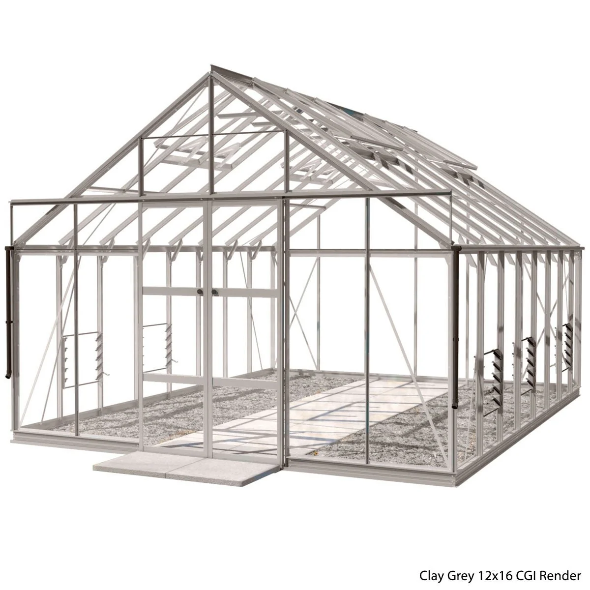 Rhino Premium Greenhouse Kit 12 x 16 ft. with 4mm Toughened Safety Glass and Aluminum Frame - Image 5