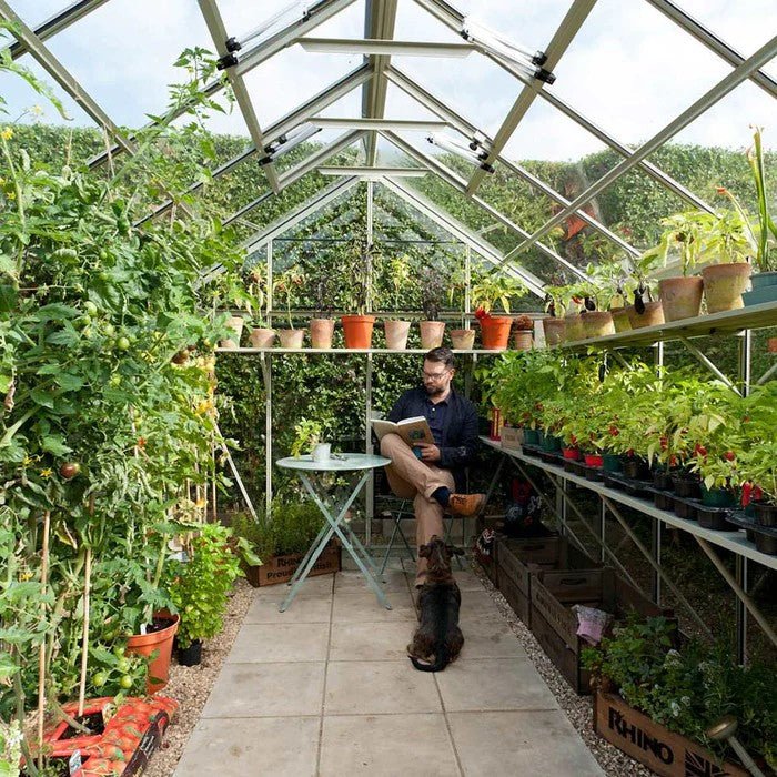 Rhino Premium Greenhouse Kit 8 x 16 ft. with 4mm Toughened Safety Glass Panels and Aluminum Frame - Image 3