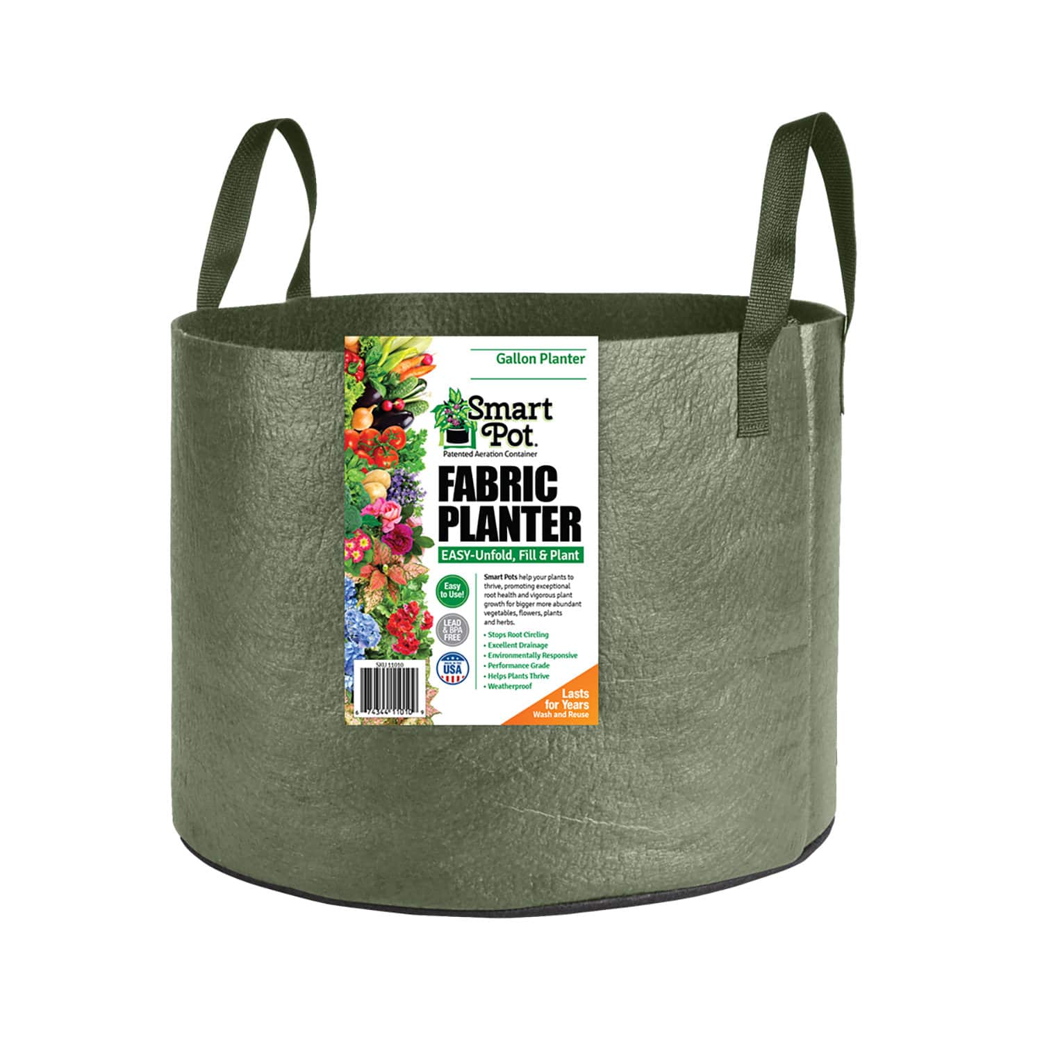 Smart Pot® Forest Green Fabric Planters - 3 to 20 Gallon - Image 2