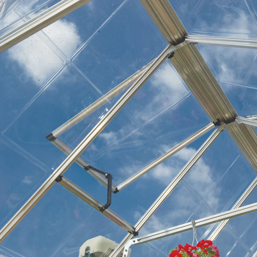 Snap & Grow Plus DIY Greenhouse Kit 8.5 ft. Wide with Single-layer Polycarbonate Panels and Aluminum Frame - Image 4