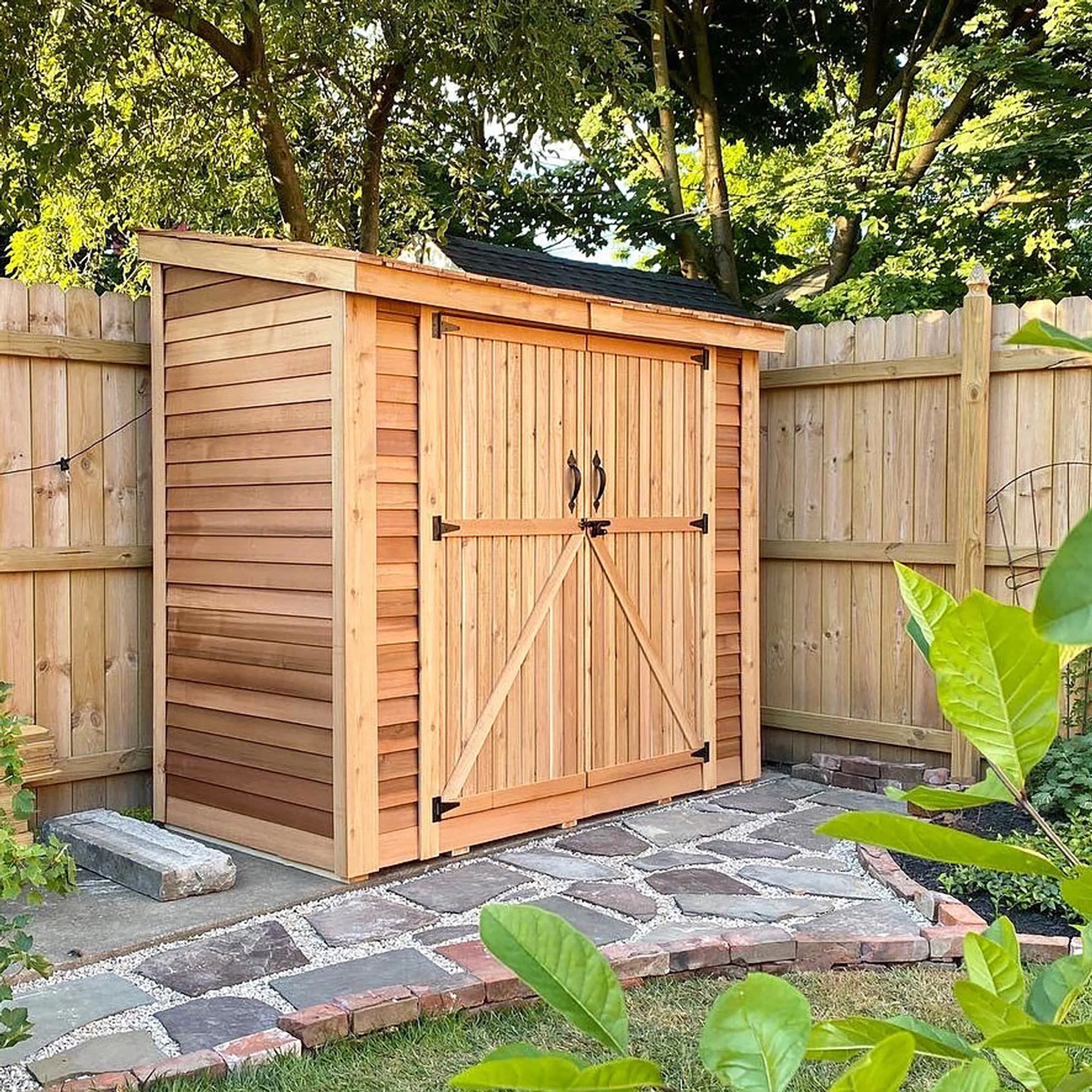 SpaceSaver Lean-to Shed 8x4, Double Doors