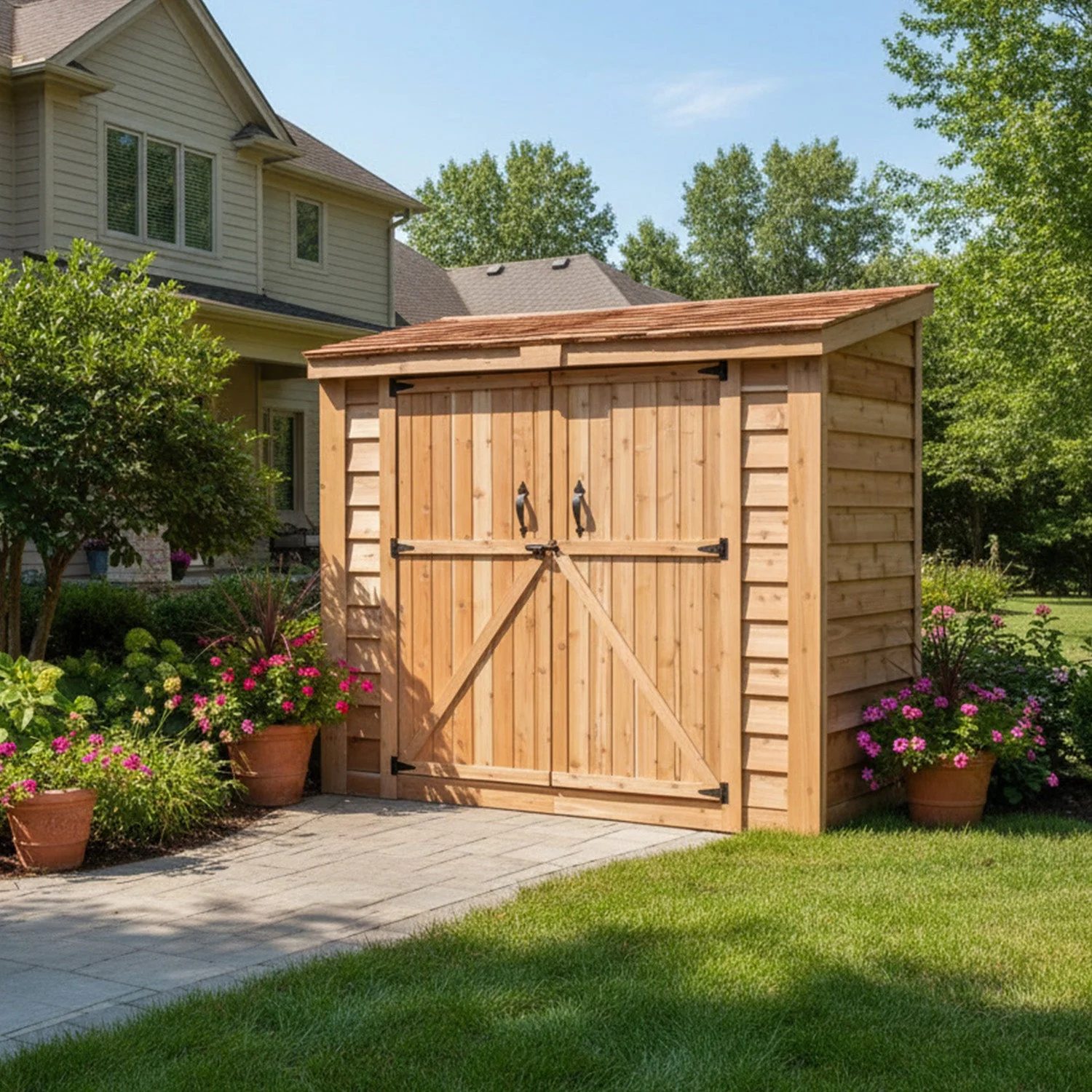 SpaceSaver Lean-to Shed 8x4, Double Doors - Image 2