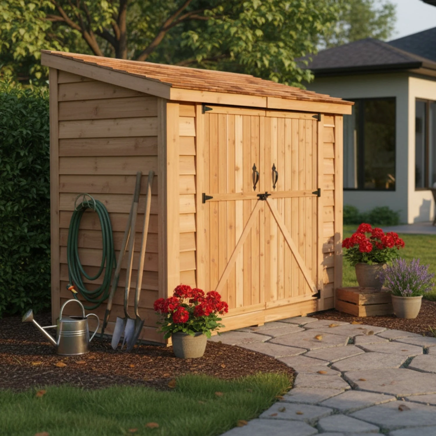 SpaceSaver Lean-to Shed 8x4, Double Doors - Image 3