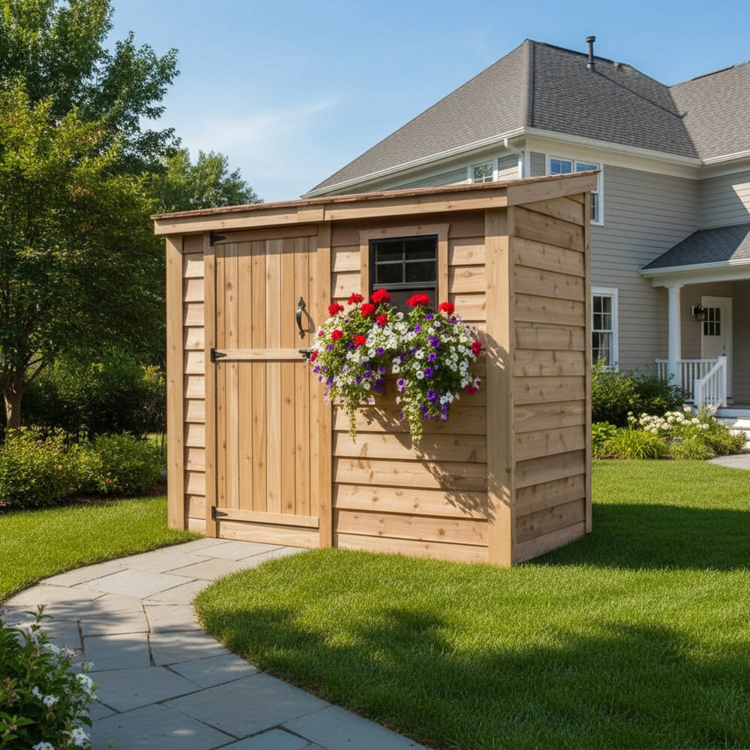 SpaceSaver Lean-to Shed 8x4, Single Door