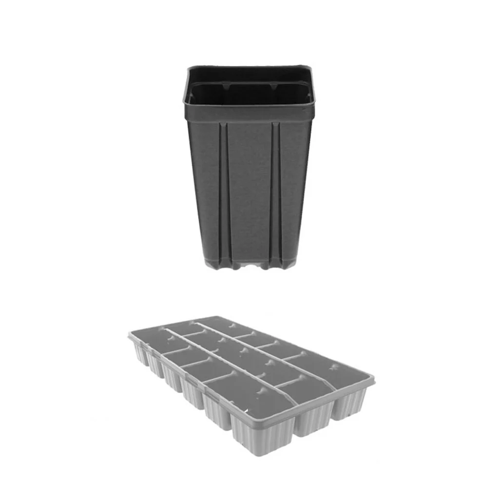 Square Black Form Pots - Image 5