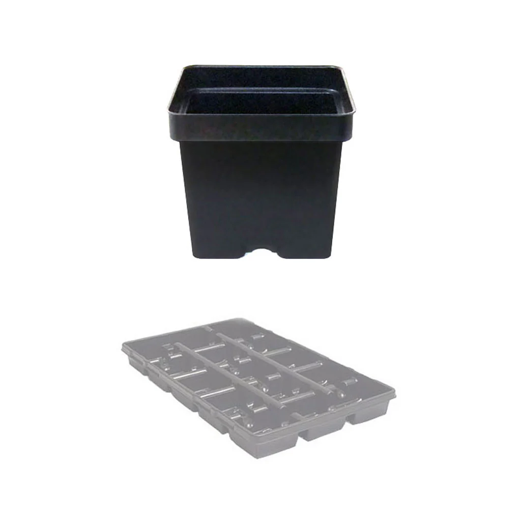 Square Black Form Pots - Image 7