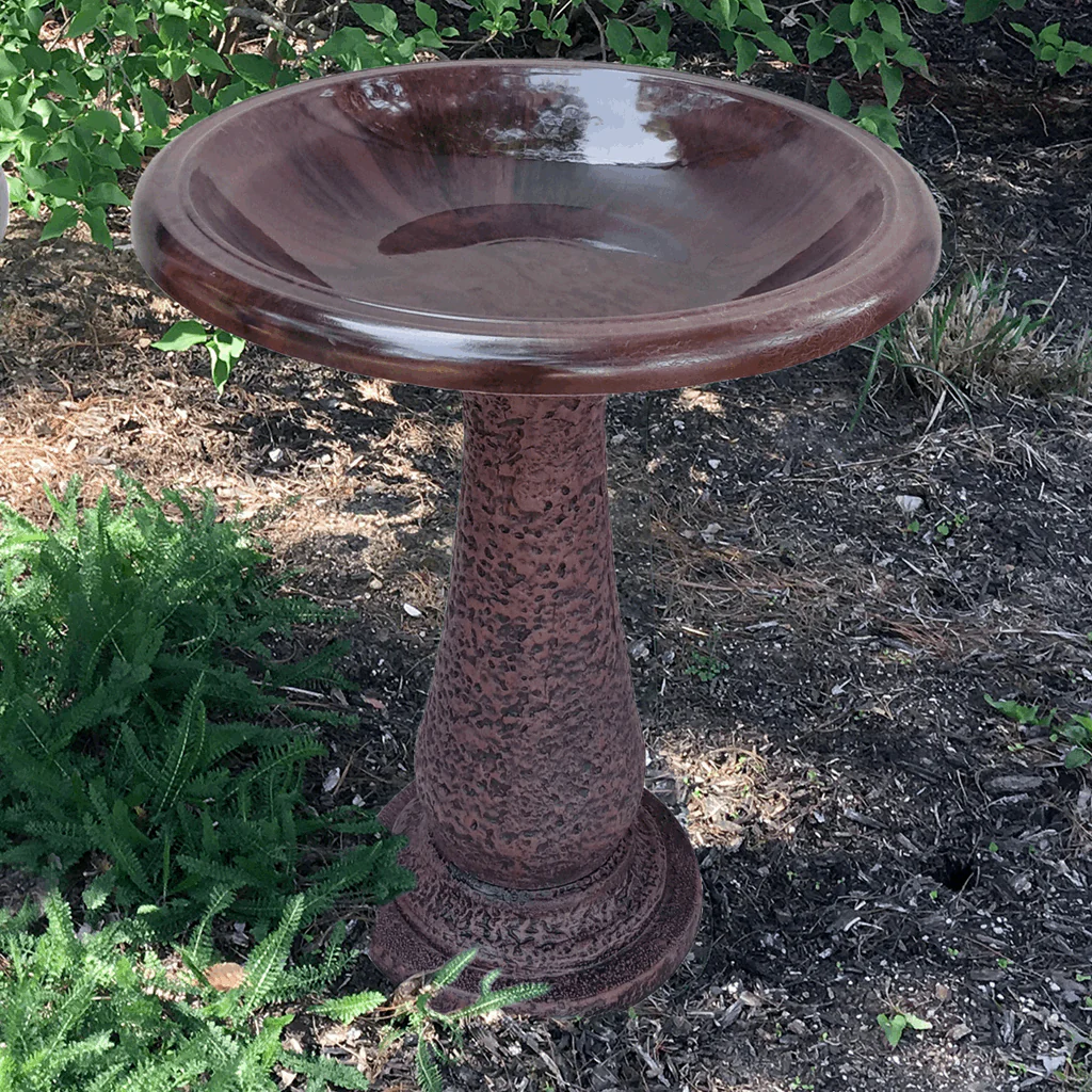 Tierra Garden™ Fiber Clay Birdbath - Image 3