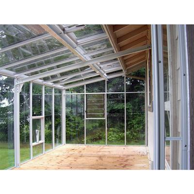 Traditional Glass Lean-to Greenhouse Kit with 3mm Tempered Glass and Aluminum Frame - Image 3