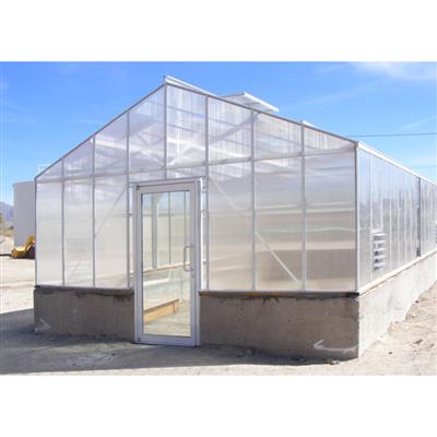 Traditional Straight Eave Greenhouse Kit with 6mm Twinwall Polycarbonate Panels and Aluminum Frame - Image 3