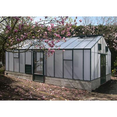 Traditional Straight Eave Greenhouse Kit with 6mm Twinwall Polycarbonate Panels and Aluminum Frame - Image 5