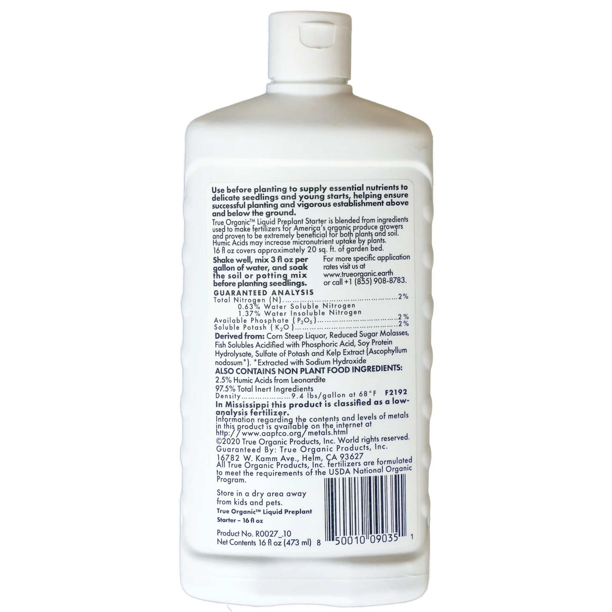 True Organic Liquid Preplant Starter - Image 2
