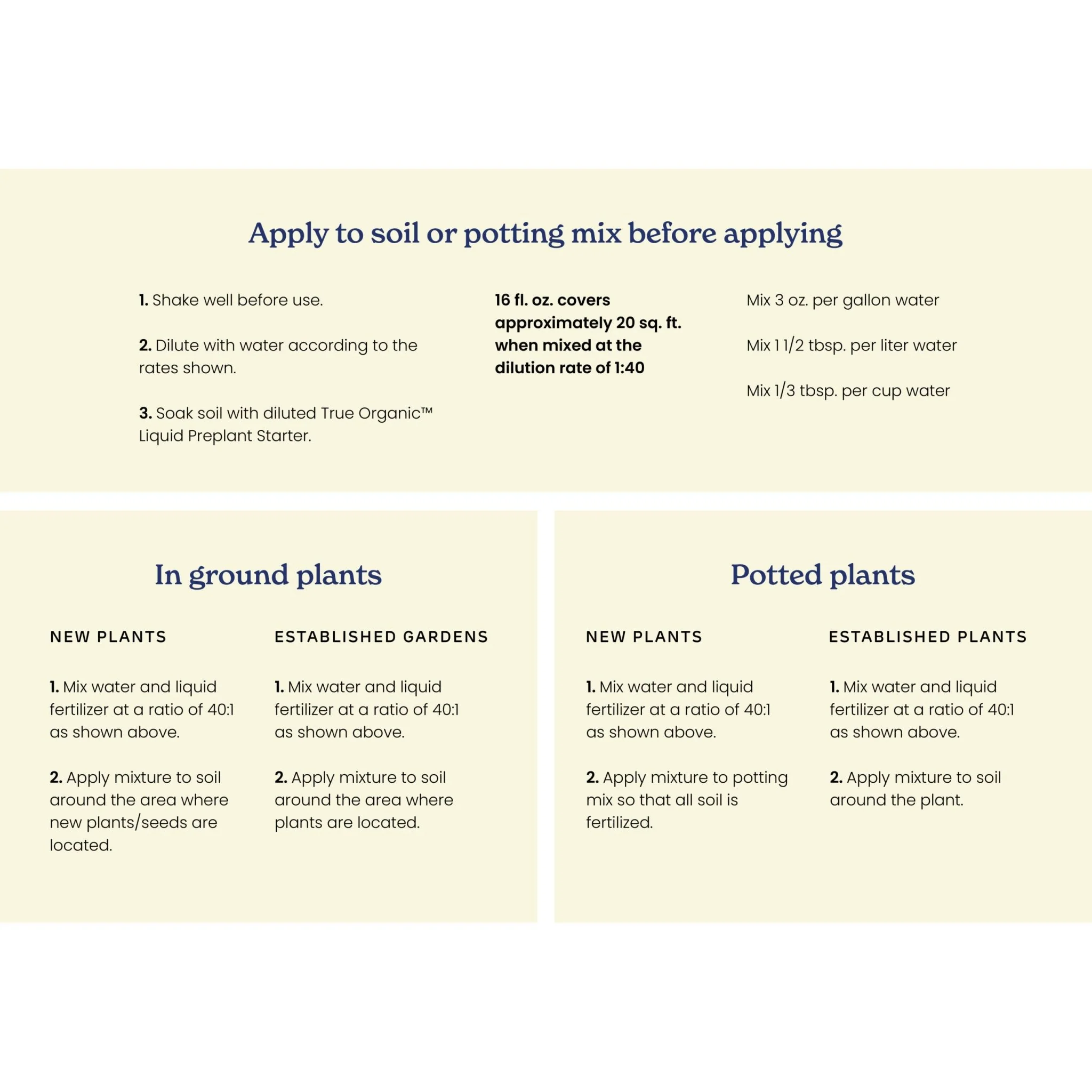 True Organic Liquid Preplant Starter - Image 3