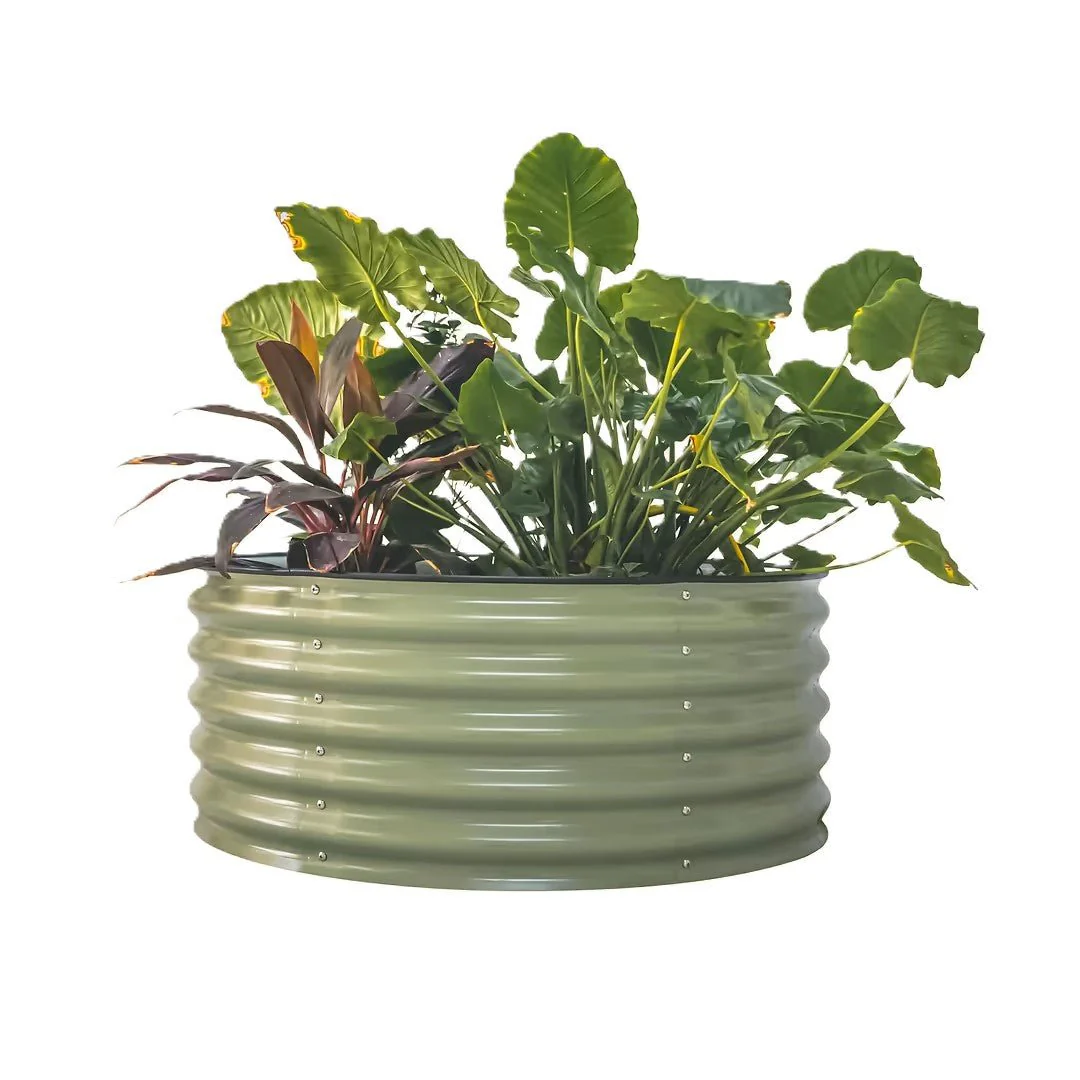 Vego Garden® 17" Tall 42" Wide Round Metal Raised Garden Bed Kit