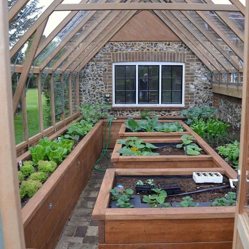 Westminster Cedar Greenhouse Kit, 10 ft. Wide with 3mm Safety Glass and Cedar Wood Frame - Image 3